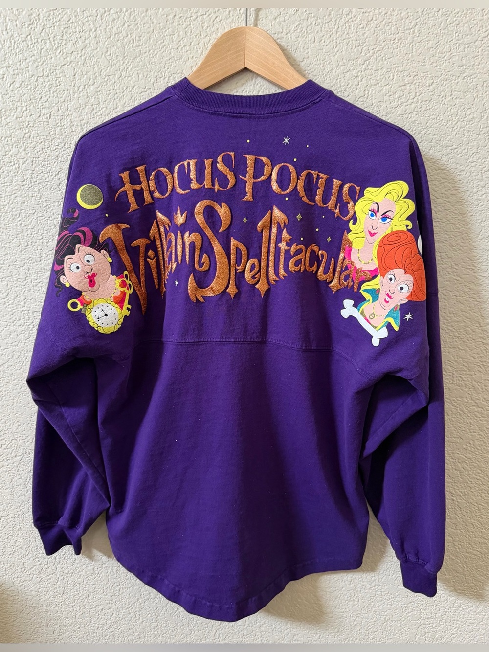 Disney Parks XS Hocus Pocus Villain Spectacular Purple Glitter Spirit Jersey